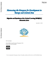 Harnessing the Diaspora for Development in Europe And