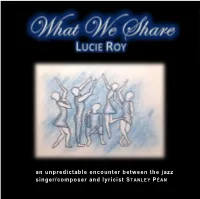 An Unpredictable Encounter Between the Jazz Singer/Composer and Lyricist STANLEY PÉAN