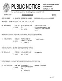 Broadcast Applications 10/1/2009