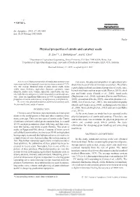 Physical Properties of Cumin and Caraway Seeds
