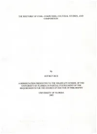 The Rhetoric of Cool: Computers, Cultural Studies, and Composition