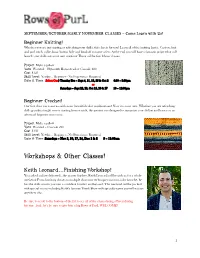 Workshops & Other Classes!