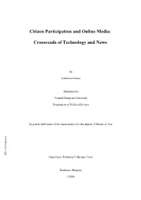 Citizen Participation in Creating the News