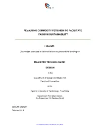 Design Revaluing Commodity Fetishism To