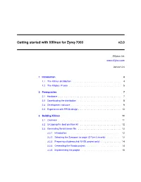 Getting Started with Xillinux for Zynq-7000 V2.0