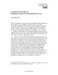 Jennifer Carter, Architecture by Design