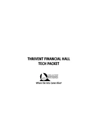 THRIVENT FINANCIAL HALL TECH PACKET TABLE of CONTENTS ADMINISTRATION OFFICE Address: House Information