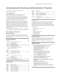 Undergraduate Business Administration Program 1