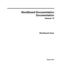 Worldguard Documentation Documentation Release 7.0