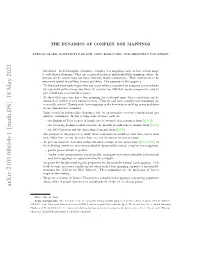 Arxiv:2105.08654V1 [Math.DS] 18 May 2021