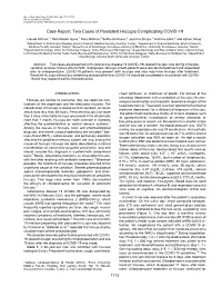 Case Report: Two Cases of Persistent Hiccups Complicating COVID-19