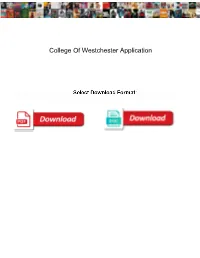 College of Westchester Application