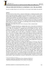 Explain the Effectiveness of Advertising Using the Aida Model