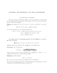 Lecture 8: the Sectional and Ricci Curvatures