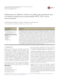 Optimization of Cultural Conditions of Gellan Gum Production from Recombinant Sphingomonas Paucimobilis ATCC 31461 and Its Characterization