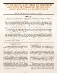 PRELUDE to SEVEN SLOTS: FILLING and SUBSEQUENT MODIFICATION of SEVEN BROAD CANYONS in the NAVAJO SANDSTONE, SOUTH-CENTRAL UTAH by David B