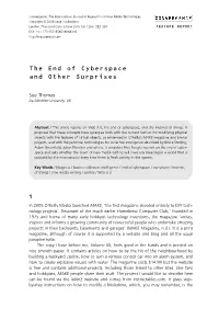 The End of Cyberspace and Other Surprises