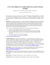 A Few More Bullseyes for Joseph Smith from Ancient Christian Writings a Summary of a Few Incredible Temple Related “Coincidences”