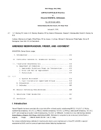 Amended Memorandum, Order, and Judgment I