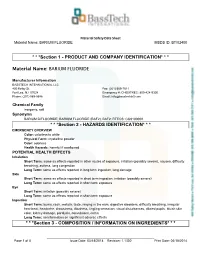 BARIUM FLUORIDE * * *Section 2