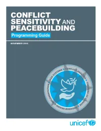 Conflict Sensitivity and Peacebuilding Programming Guide