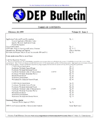 DEP Bulletin, 02/10/99
