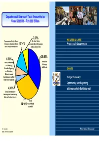 Departmental Shares of Total Amount to Be Voted 2009/10 – R29.009 Billion