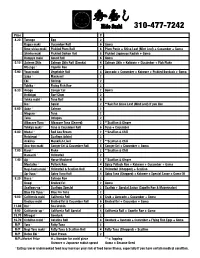 Download Menu (PDF) Click Here