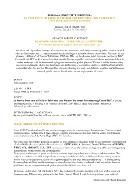 Eurodoc Executive Meeting – an Exclusive Meeting Platform for Documentary Executives and Commissioning Editors