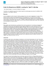 In Hip-Hop Published on Ethnomusicology Review (