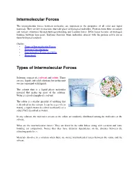 Intermolecular Forces