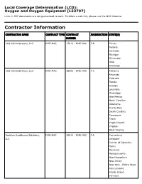 Oxygen and Oxygen Equipment Local Coverage Determination (LCD)