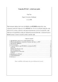 Using the PCI-LF - a Draft User Guide