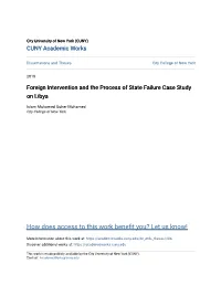Foreign Intervention and the Process of State Failure Case Study on Libya