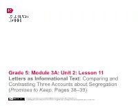 Grade 5 ELA Module 3A, Unit 2, Lesson 11