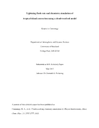 Lightning Flash Rate and Chemistry Simulation of Tropical Island