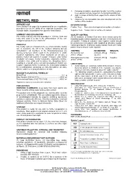 Methyl Red (MR) Test