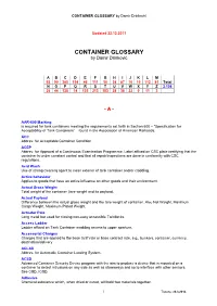 My Container Glossary
