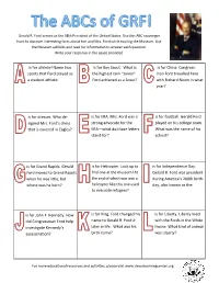 “The Abcs of GRF” Scavenger Hunt