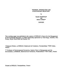 This Working Paper Was Published in the Context of INSEAD's Centre For
