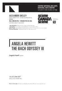Angela Hewitt the Bach Odyssey Iii