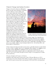 Climate Change and Indian Forestry