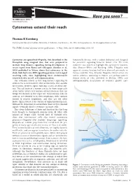 Cytonemes Extend Their Reach