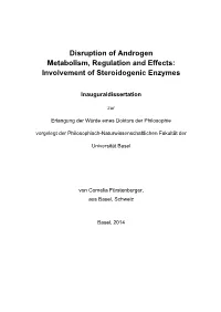 Disruption of Androgen Metabolism, Regulation and Effects: Involvement of Steroidogenic Enzymes