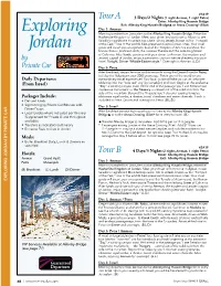 EXPLORING JORDAN by PRIVATE CAR: LAND PRICES PER PERSON (USD) Jan ‘18 – Jan ‘19 4 Seat Car 7 Seat Minivan Single No