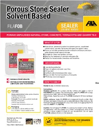 Fila Fob Porous Stone Sealer
