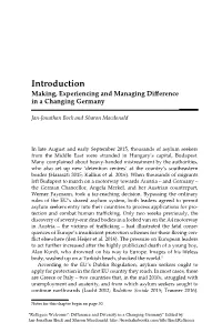 Introduction Making, Experiencing and Managing Difference in a Changing Germany