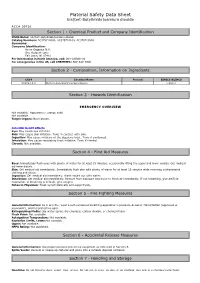 Material Safety Data Sheet