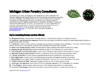 Michigan Urban Forestry Consultants