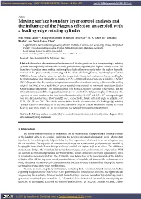 Moving Surface Boundary Layer Control Analysis and the Influence of the Magnus Effect on an Aerofoil with a Leading-Edge Rotatin